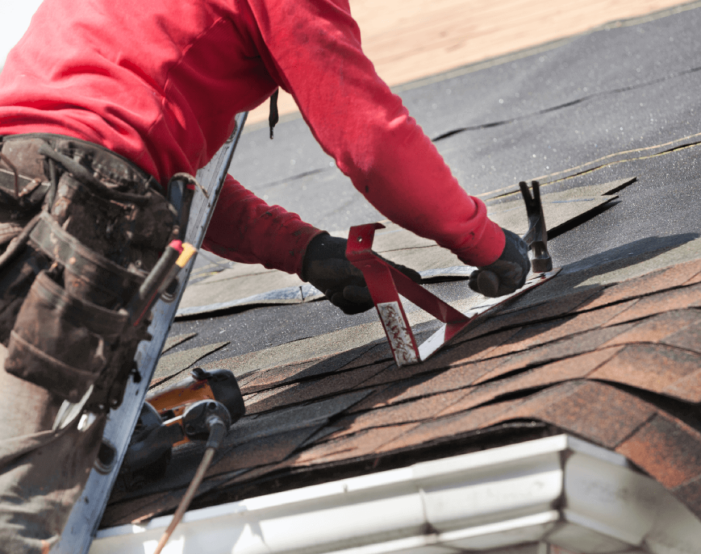 Roofing crew sealing flashing and installing new underlayment during repair project in Charleston, SC